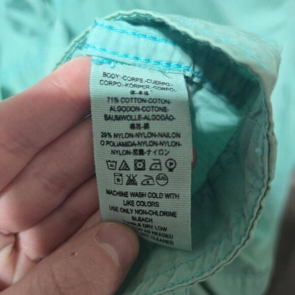 Free People Sky Hooded Parachute Parka Jacket MediumLarge Turquoise Anorak - Picture 5 of 5